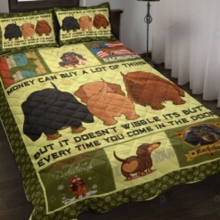 Love Dachshund Quilt Bedding Set