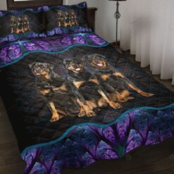 Rottweiler Quilt Bedding Set