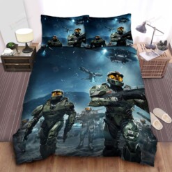 Halo Army Bed Sheets Spread Comforter Duvet Cover Bedding Sets