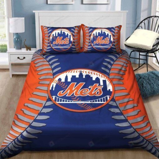 New York Mets Bedding Set (Duvet Cover & Pillow Cases)