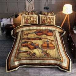 Violins Bedding Set Cotton Bed Sheets Spread Comforter Duvet Cover Bedding Sets