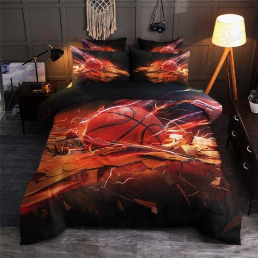 Basketball Fire Bedding Set Bed Sheets Spread Comforter Duvet Cover Bedding Sets