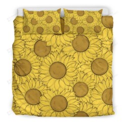 Sunflower Cotton Bed Sheets Spread Comforter Duvet Cover Bedding Sets