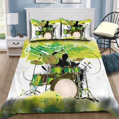 Drum In Heart Bedding Set Bed Sheets Spread Comforter Duvet Cover Bedding Sets