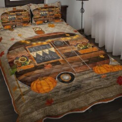 Camping Happy Fall Y'all Quilt Bedding Set