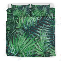 Watercolor Tropical Leaves Pattern Bedding Set (Duvet Cover & Pillow Cases)