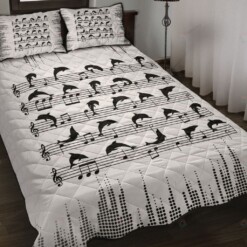 Dolphin Staves Style Quilt Bedding Set