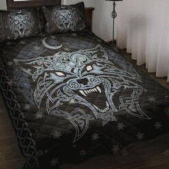 Viking Wolf Quilt Bed Set Bedding Set