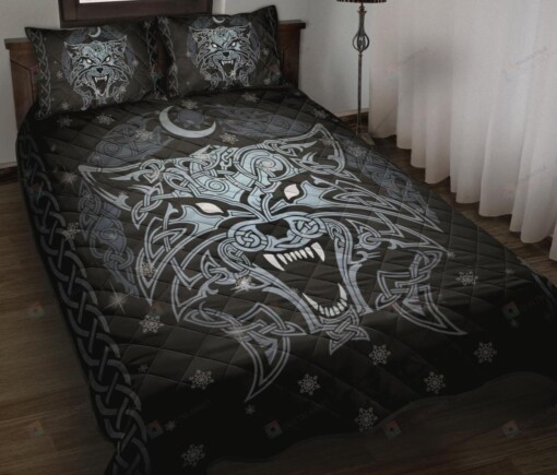 Viking Wolf Quilt Bed Set Bedding Set