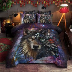 Wolf Cotton Bed Sheets Spread Comforter Duvet Cover Bedding Sets