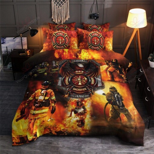 Firefighter Bedding Set Bed Sheets Spread Comforter Duvet Cover Bedding Sets