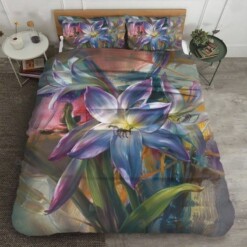 Lily Cotton Bed Sheets Spread Comforter Duvet Cover Bedding Sets