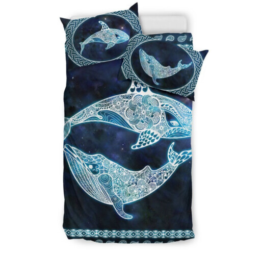 Dolphin Pattern Bedding Set Cotton Bed Sheets Spread Comforter Duvet Cover Bedding Sets