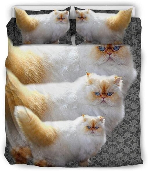 Lovely Himalayan Cat Print Bedding Set Bed Sheets Spread Comforter Duvet Cover Bedding Sets