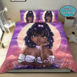 Cutest Black Girl So Cool Custom Bedding Set With Name