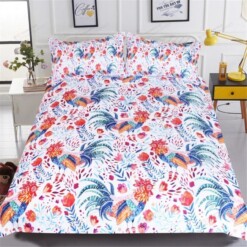 Cartoon Rooster Bedding Set (Duvet Cover & Pillow Cases)