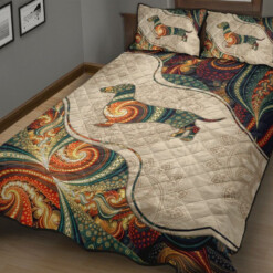 Dachshund Dog Pattern Quilt Bedding Set Cotton Bed Sheets Spread Comforter Duvet Cover Bedding Sets