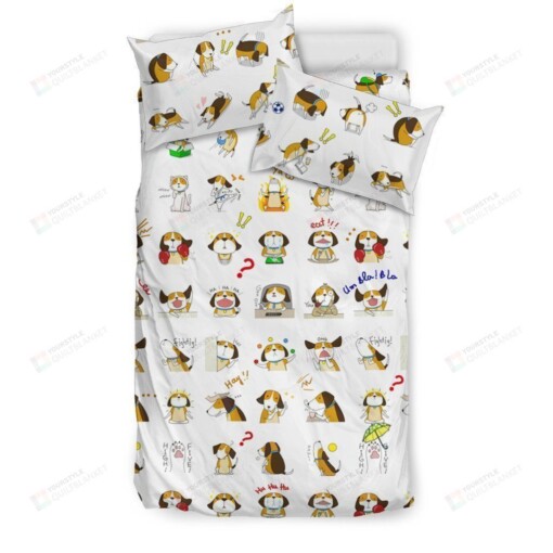 Beagle Cotton Bed Sheets Spread Comforter Duvet Cover Bedding Sets