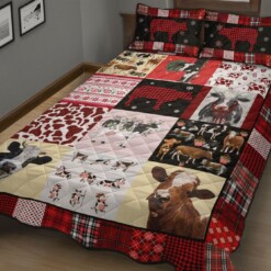 Cow Christmas Quilt Bedding Set Cotton Bed Sheets Spread Comforter Duvet Cover Bedding Sets