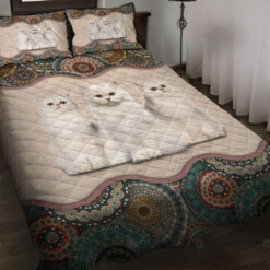 Persian Cat Mandala Quilt Bedding Set