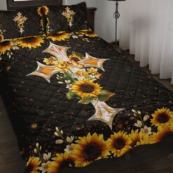 God Cross Quilt Bed Set Bedding Set