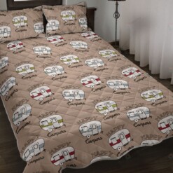 Camping Van Happy Campers Quilt Bedding Set