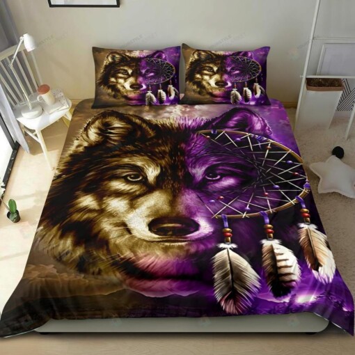 Wolf Cotton Bed Sheets Spread Comforter Duvet Cover Bedding Sets