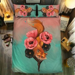 Fox Collection 54 3d Duvet Cover Bedding Set