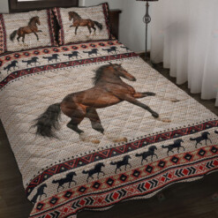 Horse Native Multifacture Quilt Bedding Set