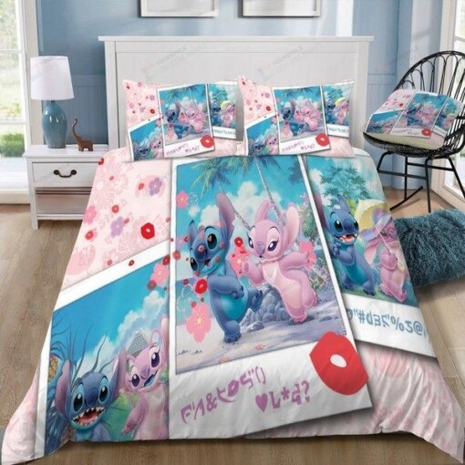 Disney Lilo And Stitch Picture Collage Duvet Cover Bedding Set