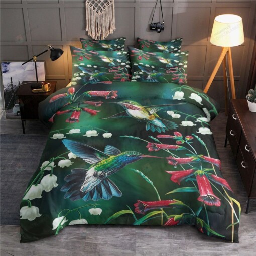 Hummingbirds Cotton Bed Sheets Spread Comforter Duvet Cover Bedding Sets