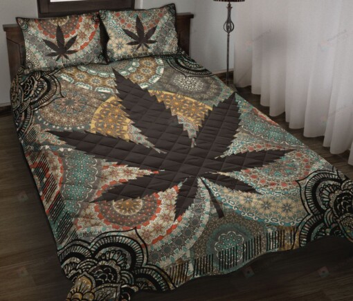 Weed Mandala Quilt Bedding Set