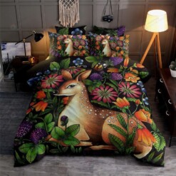 Deer  Cotton Bed Sheets Spread Comforter Duvet Cover Bedding Sets