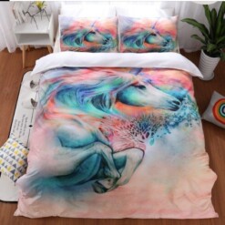 Horse Cotton Bed Sheets Spread Comforter Duvet Cover Bedding Sets