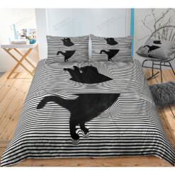 Black Cat Bedding Set Cotton Bed Sheets Spread Comforter Duvet Cover Bedding Sets