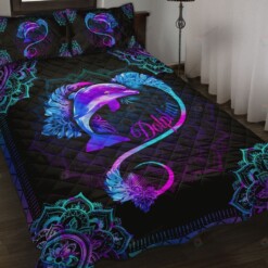 Dolphin Heart Quilt Bedding Set