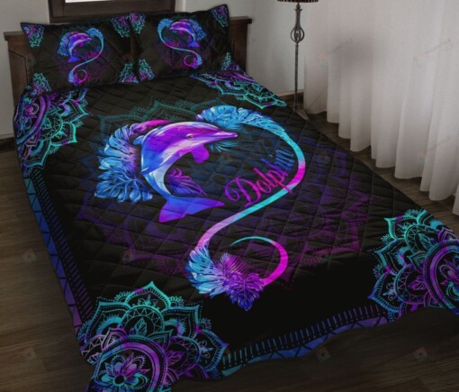 Dolphin Heart Quilt Bedding Set