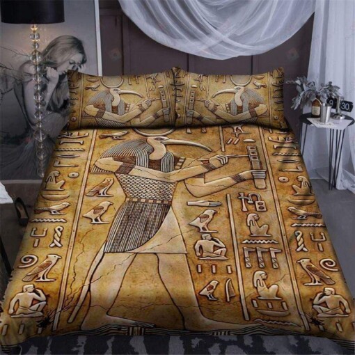 Thoth God Egyptian Duvet Cover Bedding Set