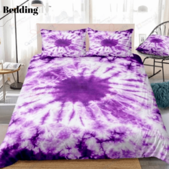 Purple Tie Dye Bedding Set (Duvet Cover & Pillow Cases)