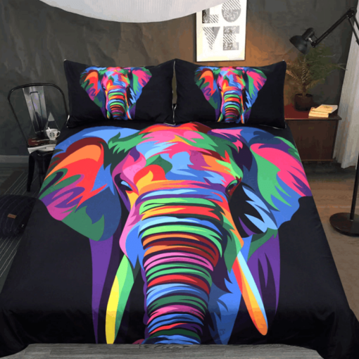 Colorul Elephant Bed Sheets Duvet Cover Bedding Sets
