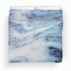 Blue Marble Duvet Cover Bedding Set