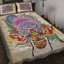 Bee Vintage Zentangle Quilt Bedding Set