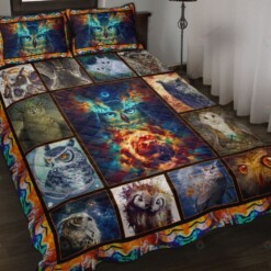 Love Owl Quilt Bedding Set