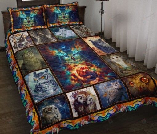 Love Owl Quilt Bedding Set