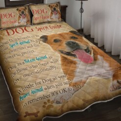 Pitbull Spirit Guide Quilt Bedding Set