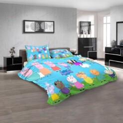 Cartoon Movie Peppa Pig Pattern Duvet Cover Bedding Set