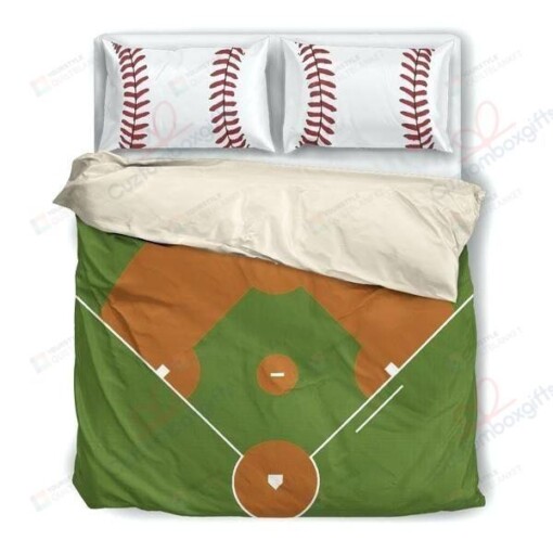 Baseball Diamond Bed Sheets Duvet Cover Bedding Set