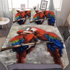 Parrot Couple Bedding Set Bed Sheets Spread Comforter Duvet Cover Bedding Sets