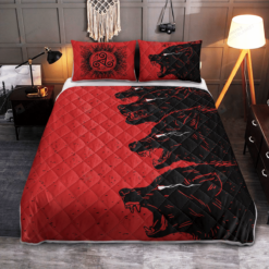 Fenrir Wolf Viking Quilt Bedding Set