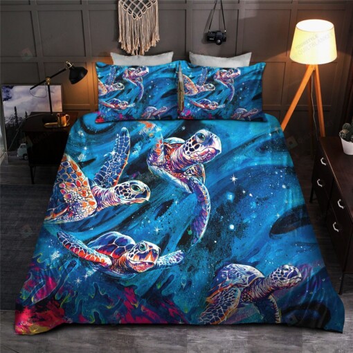 Turtles Under The Sea Bedding Set Bed Sheets Spread Comforter Duvet Cover Bedding Sets